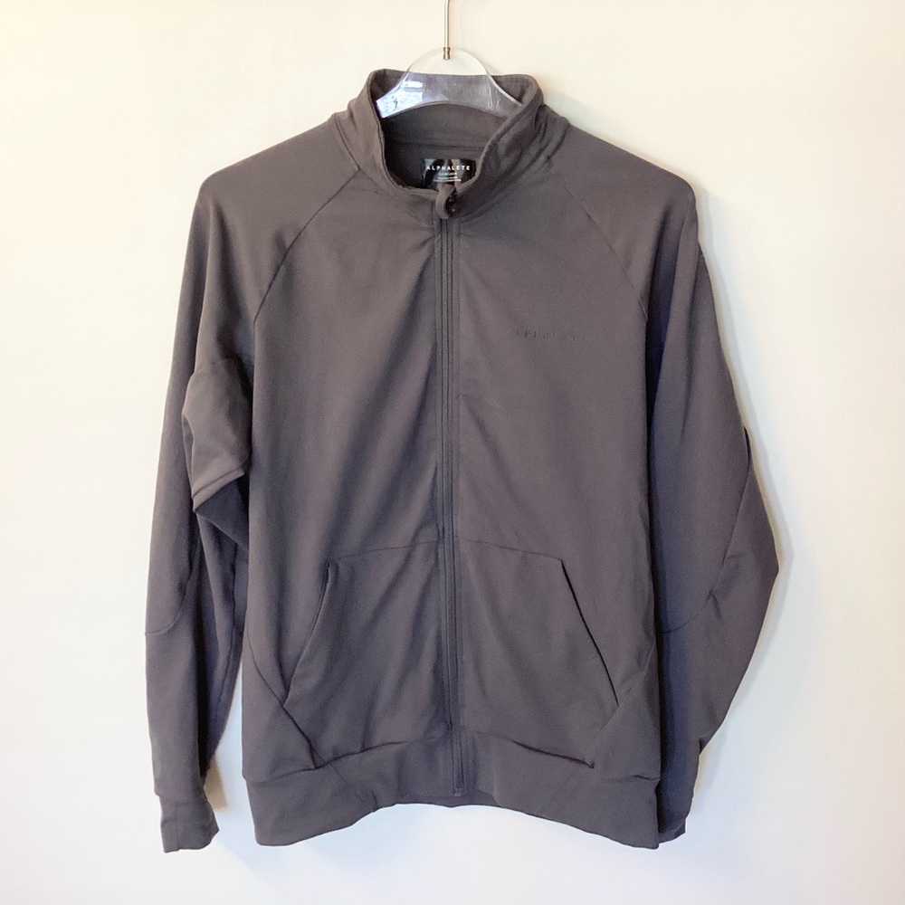 Alphalete Men’s Premium Full Zip Athletic Jacket - Gray - M